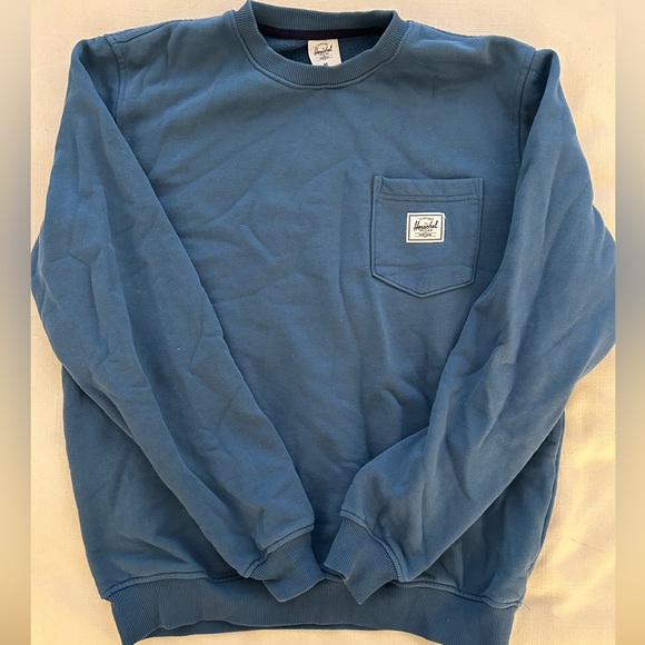 Blue Herschel Pocket Crew Sweatshirt - Men’s Size M/XL - Picture 1 of 3